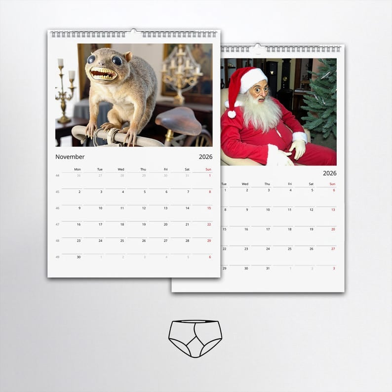 2026 Bad Taxidermy Wall Calendar – Weird, Gross & Hilariously Awful Taxidermy