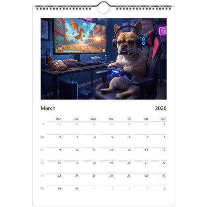 French bulldog Calendar 2026 - Daily Activities